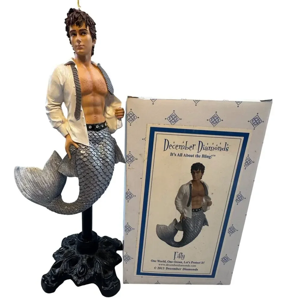 December Diamonds Fifty Shades of Grey Inspired Merman Silver Glitter Tail 2013